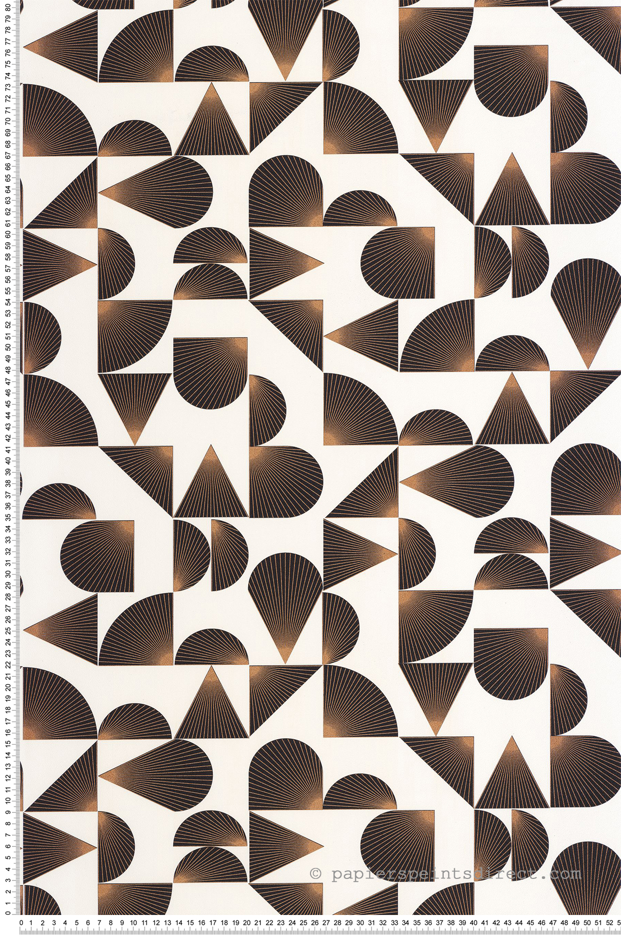 Papier peint Rayonnement Contour noir cuivre - Outlines de Casélio | Réf. OTLS105030932