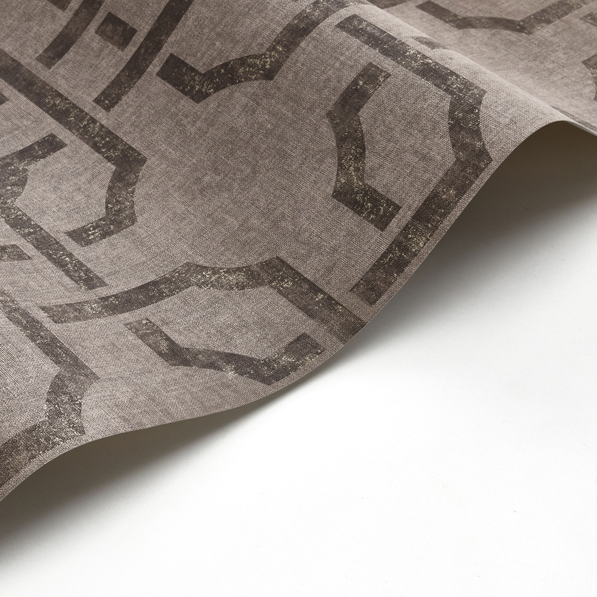 Papier peint Géométrique Mosaïque taupe et doré - Vienne de Casadéco AMBV | Réf. VIEN87359729