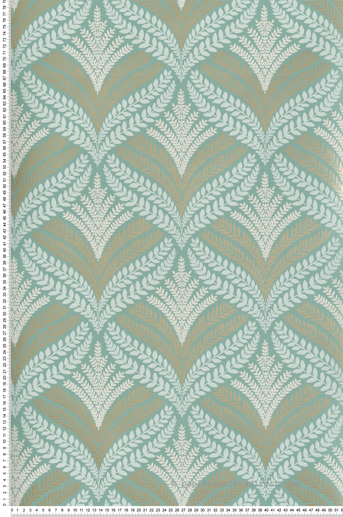 Papier peint Feuillage Charme Sotherton bleu - Mansfield de Osborne & Little | Réf. OSB-W7460-03