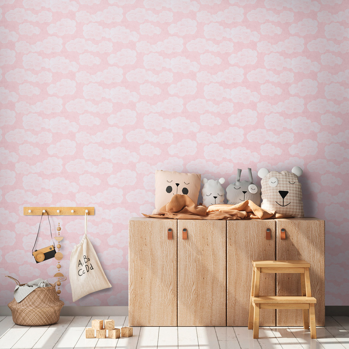 Papier peint Nuage Enfant rose - Lilly & Luis d'A.S. Création AMB2 | Réf. AS-771432