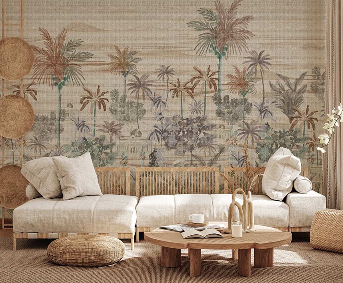 Papier peint panoramique Jungle Oasis brun - Architexture de Montecolino | Réf. MC-AZ57776