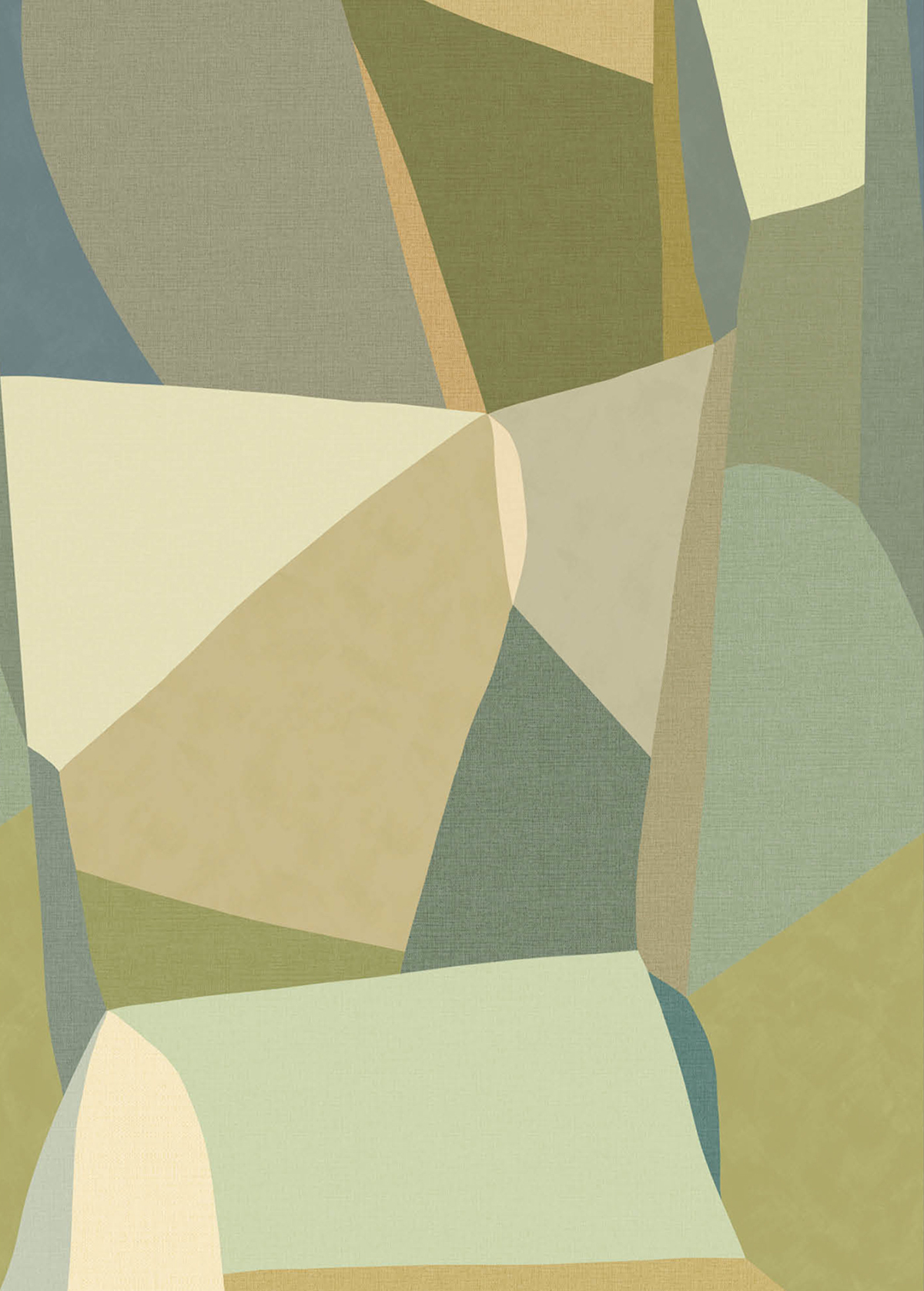 Papier peint panoramique Forme Tissage Pulse vert 200X280 - Symphony de Casélio | Réf. SYM107057103