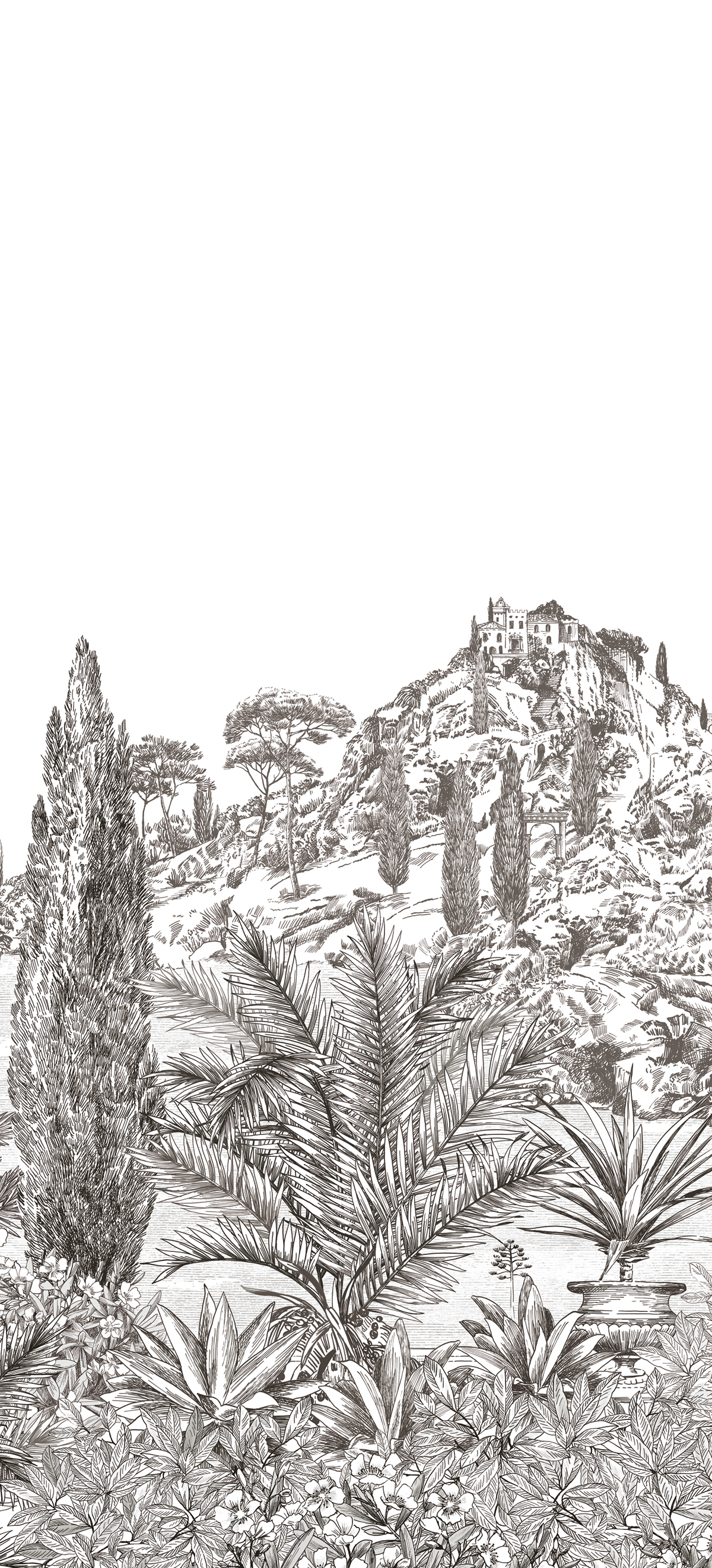 Papier peint panoramique Cyprès Montagne B - 4/5/6 - Isidore Leroy