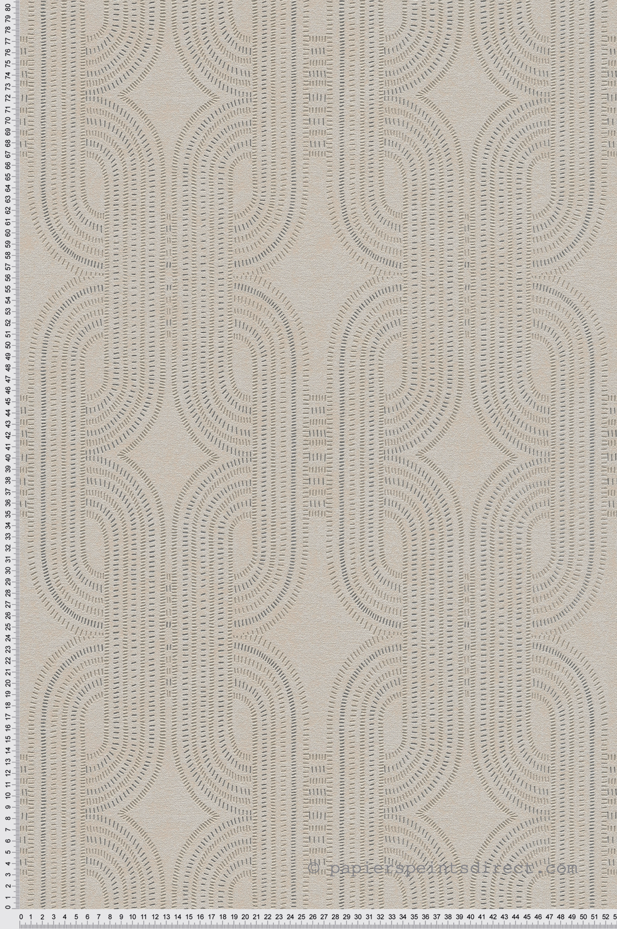 Papier peint Maille Art Déco grège métallisé - French Affair d'A.S. Création | Réf. AS-399371