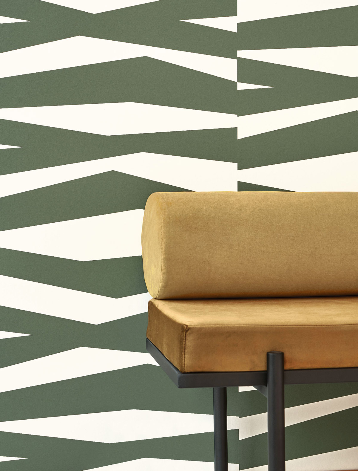 Papier peint Rayures Zebra vert sapin - Color Game de Casadéco AMB3| Réf. GAME200637979