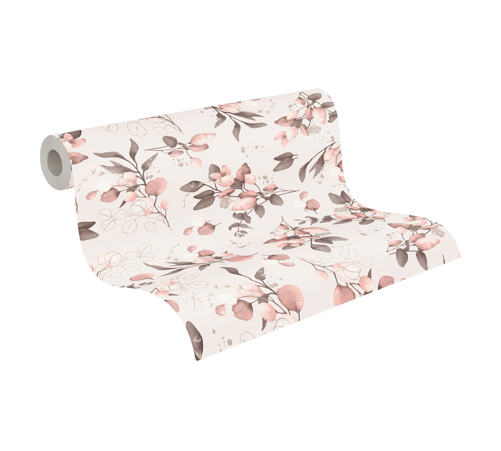 Papier peint Douce Nature rose métallisé - Pure Elegance d'A.S. Création AMBR | Réf. AS-397681