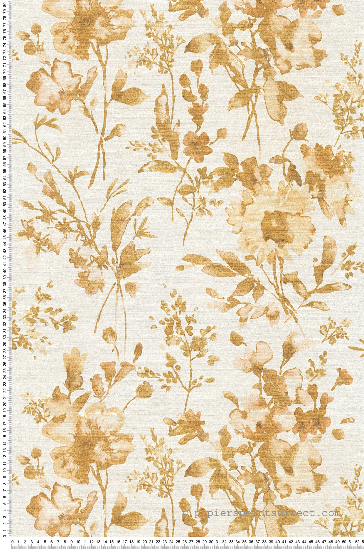 Papier peint Fleur Pétale Poetry doré - Cosmoliving d'A.S. Création | Réf. AS-790614