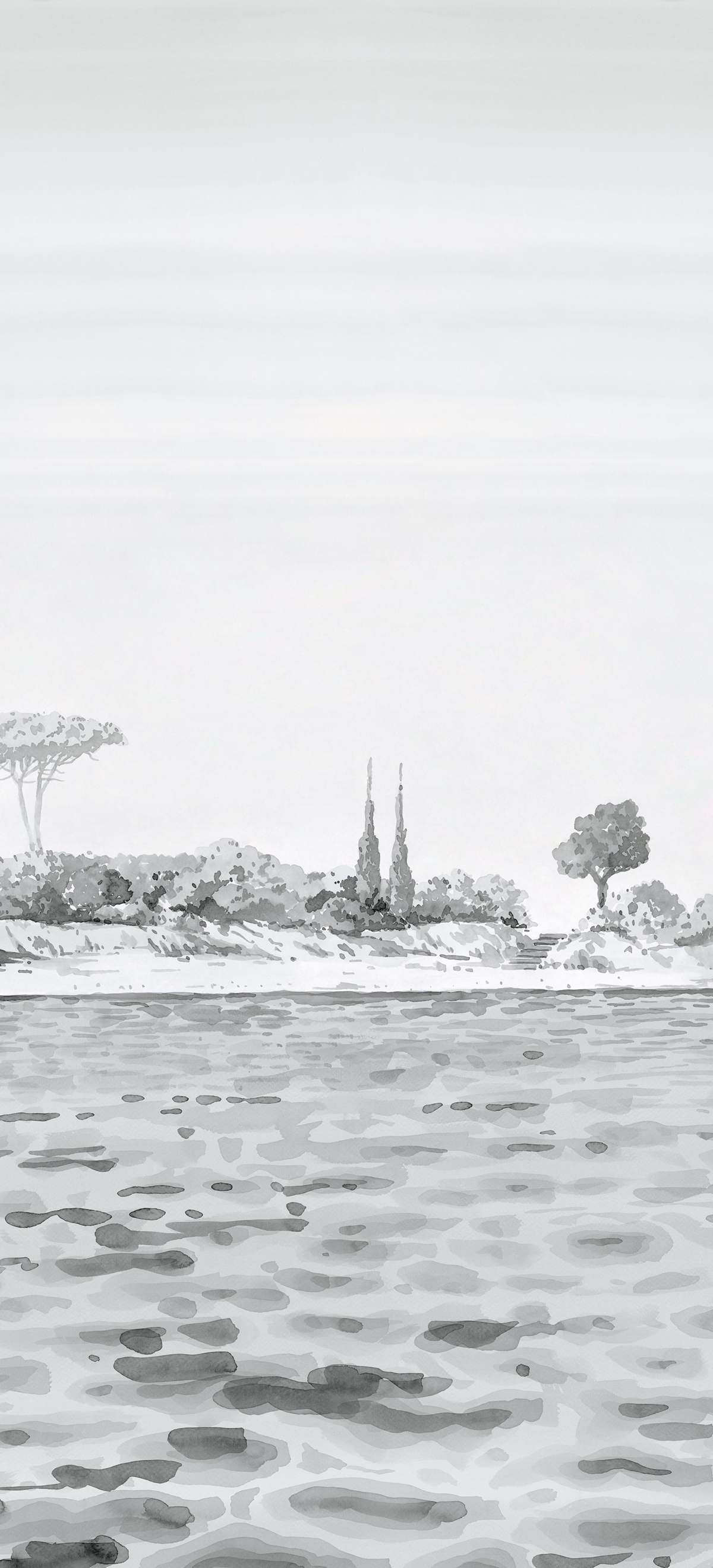 Papier peint panoramique Rivage Gris B - 4/5/6 - Isidore Leroy