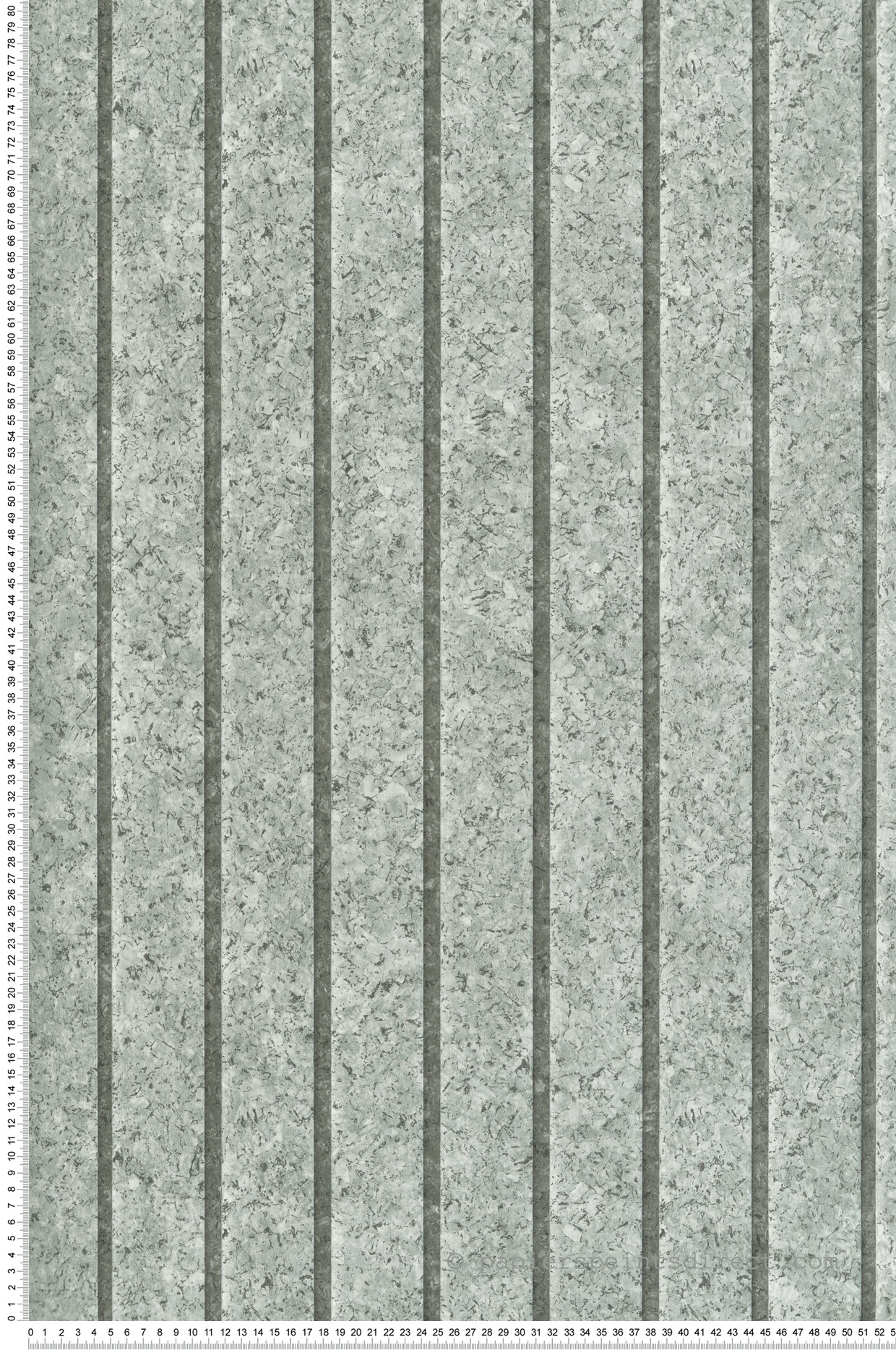 Papier peint Tasseau Liège Vertical vert de gris - Brut d'Ugépa | Réf. UGP-M75304