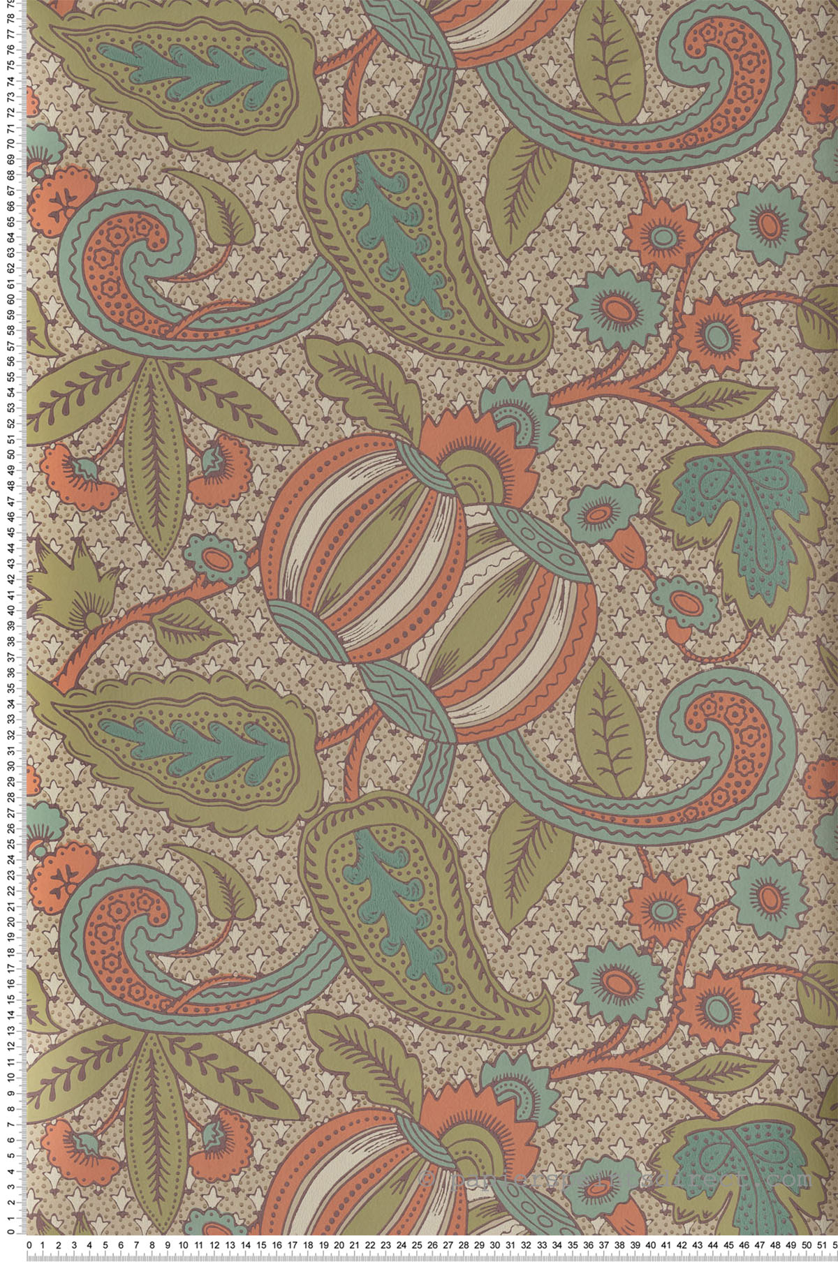 Papier peint cachemire Pomegranate Bazaar - National Trust Papers de Little Greene | Réf. 0245POBAZAA