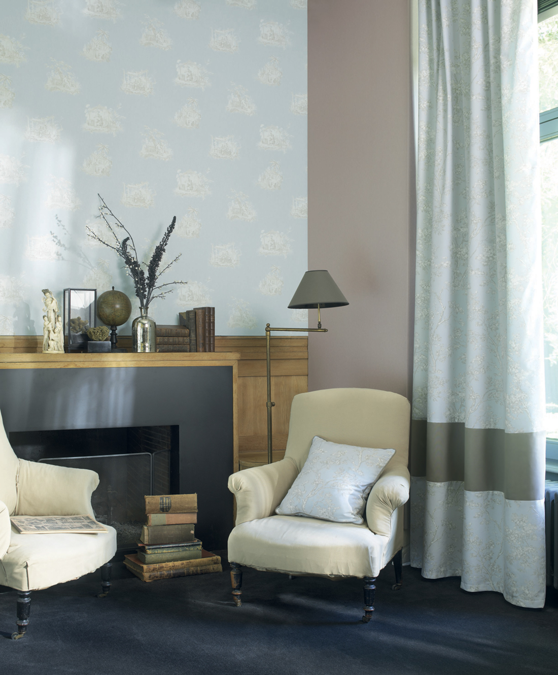 Chinoiseries bleues - Collection Fontainebleau de Casadéco AMB2