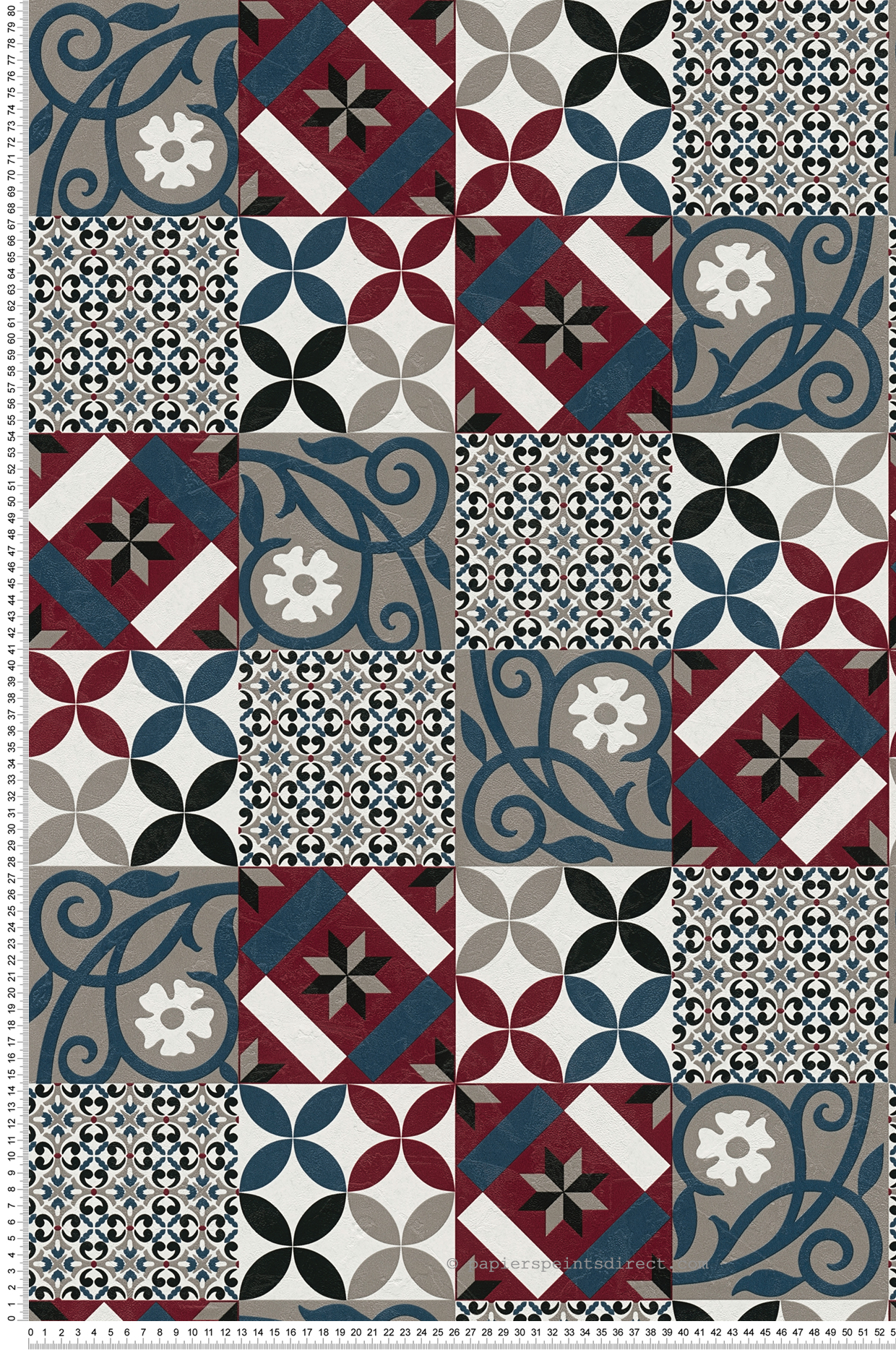 Papier peint Carreaux de Ciment rouge - New Life d'AS Création | Réf. SP15453