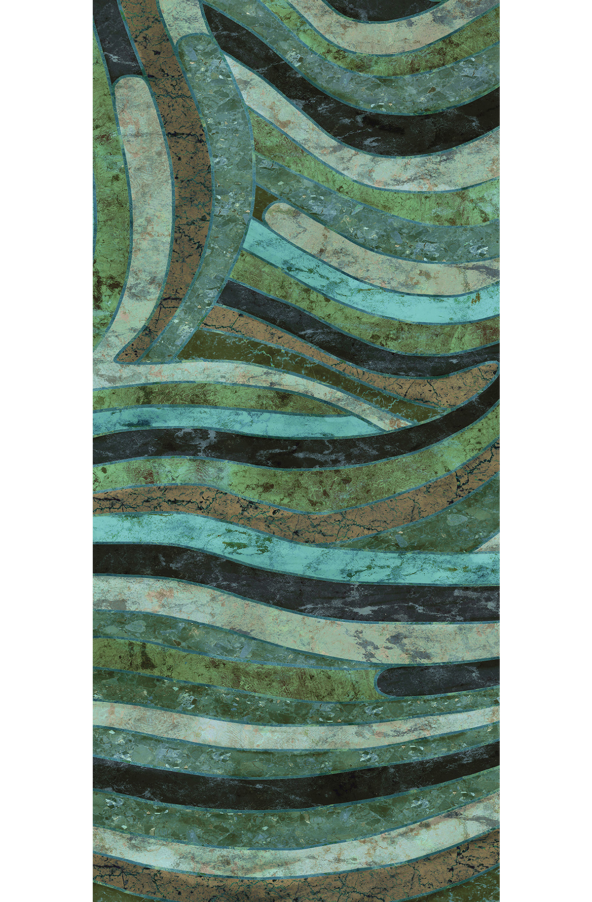 Papier peint panoramique Marbre Serpentine vert - C H260 - Rock de Masureel | Réf. MAS-DGROC2023-260