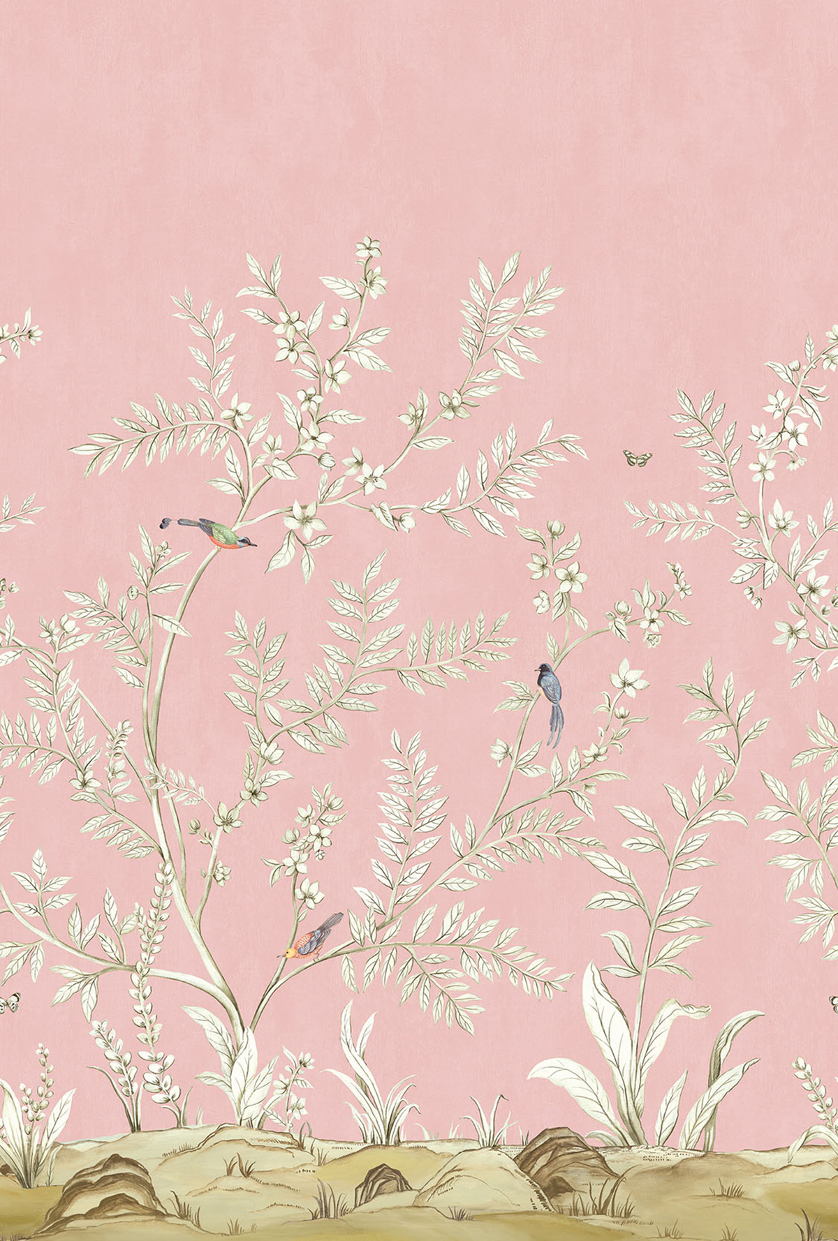 Papier peint panoramique Nature Vigne rose pâle - Daisy Bennett d'Initiales | Réf. INI-DB30401M