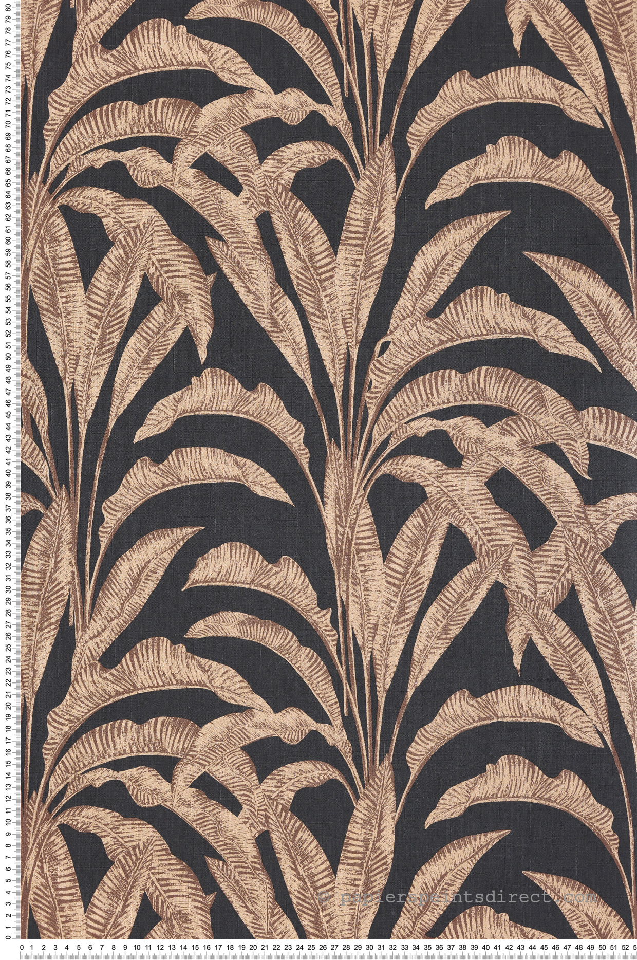 Papier Peint Feuillage Bananier noir cuivré - Nomade d'Ugépa | Réf. UGP-M61905