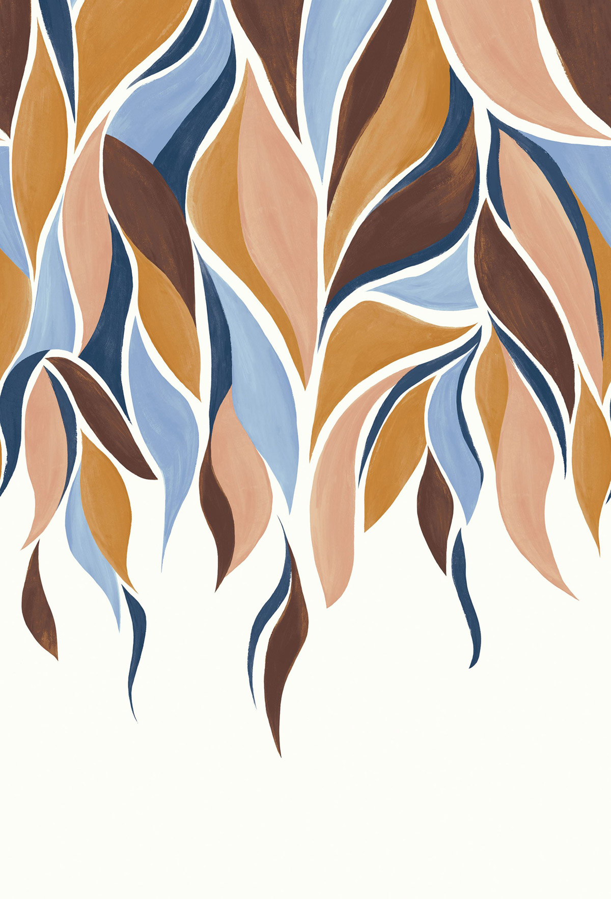 Papier peint panoramique Feuille Gracilis ambre blush - Panoramas 3 de Casamance | Réf. CAS-76370814