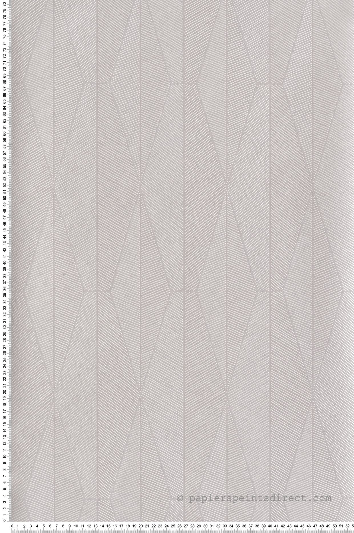 Papier peint Losange Ethnique Ari gris clair métallisé - Mysa de Masureel | Réf. MAS-YSA302
