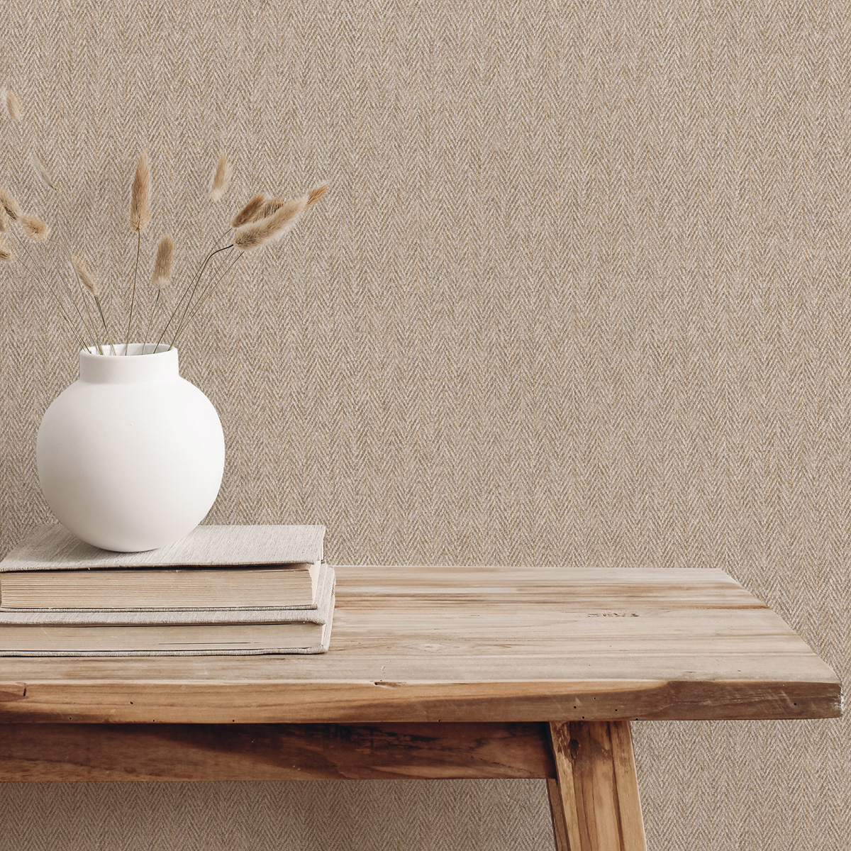 Papier peint Tweed Chevron Herringbone beige - Beaux Arts de Lutèce AMB1| Réf. LTC-M1825