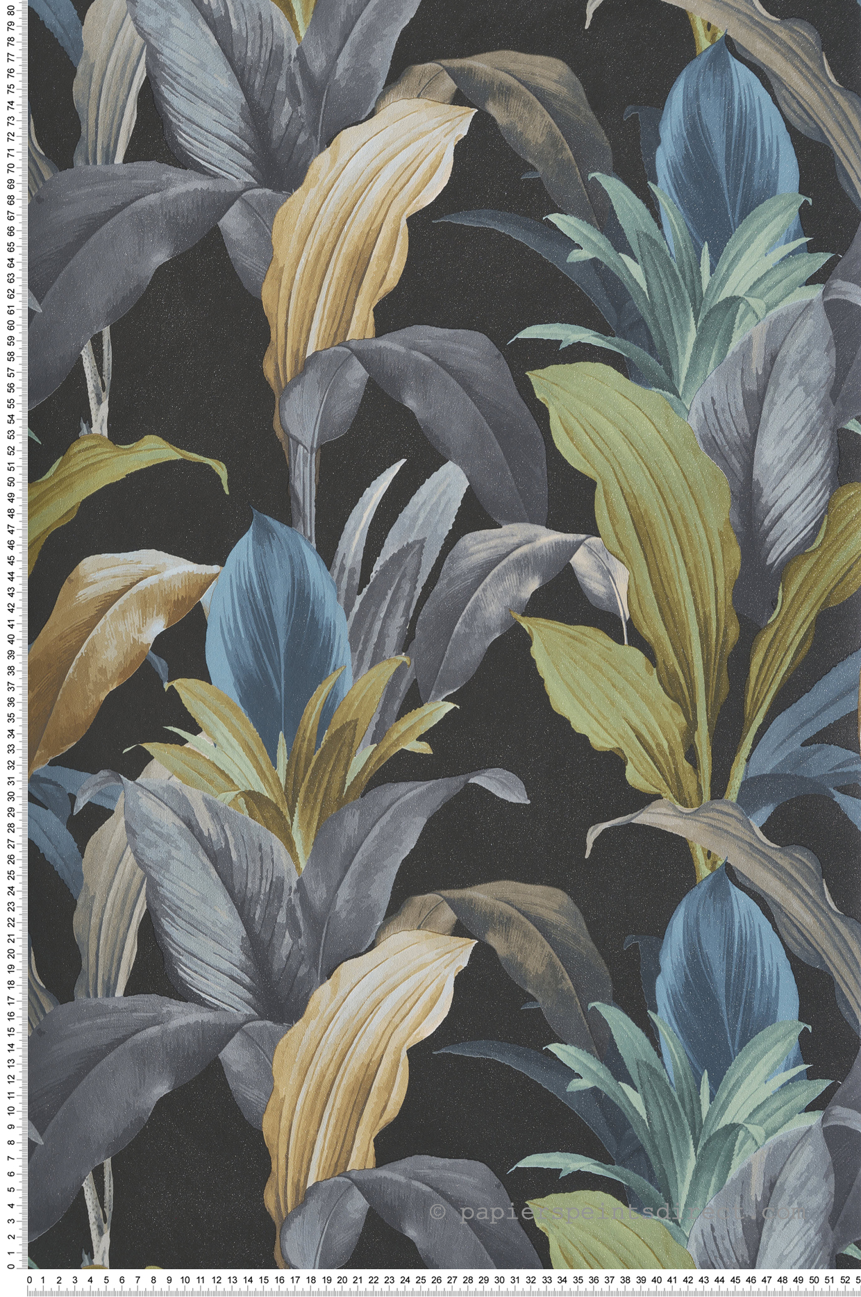 Papier peint Feuillage Ananas gris - Maison Paradis de Lutèce | Réf. LTC-MP15519