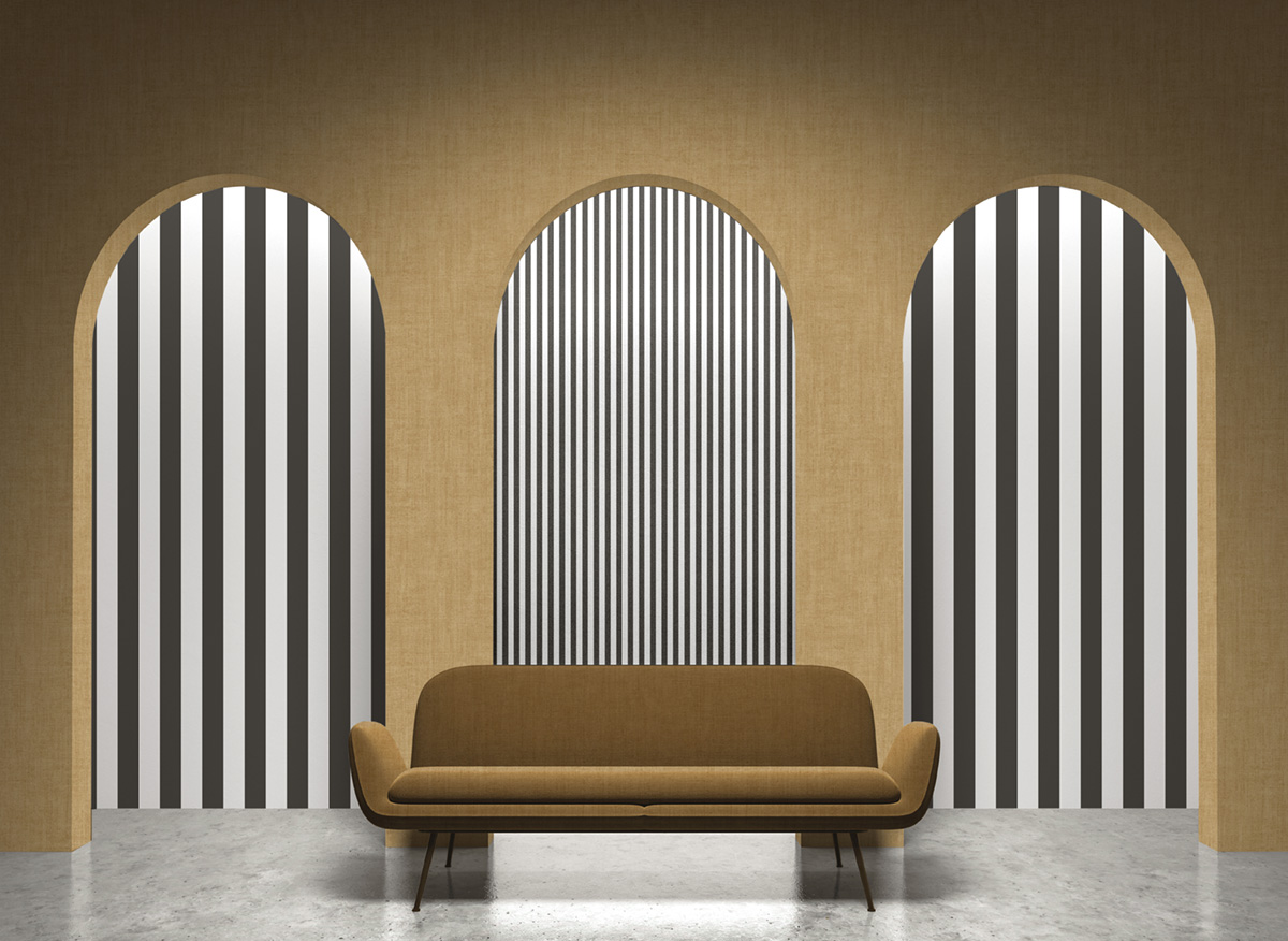 Papier peint Rayures Élégantes noir et blanc - Stripes & Checks de Montecolino | Réf. MC-ST38449