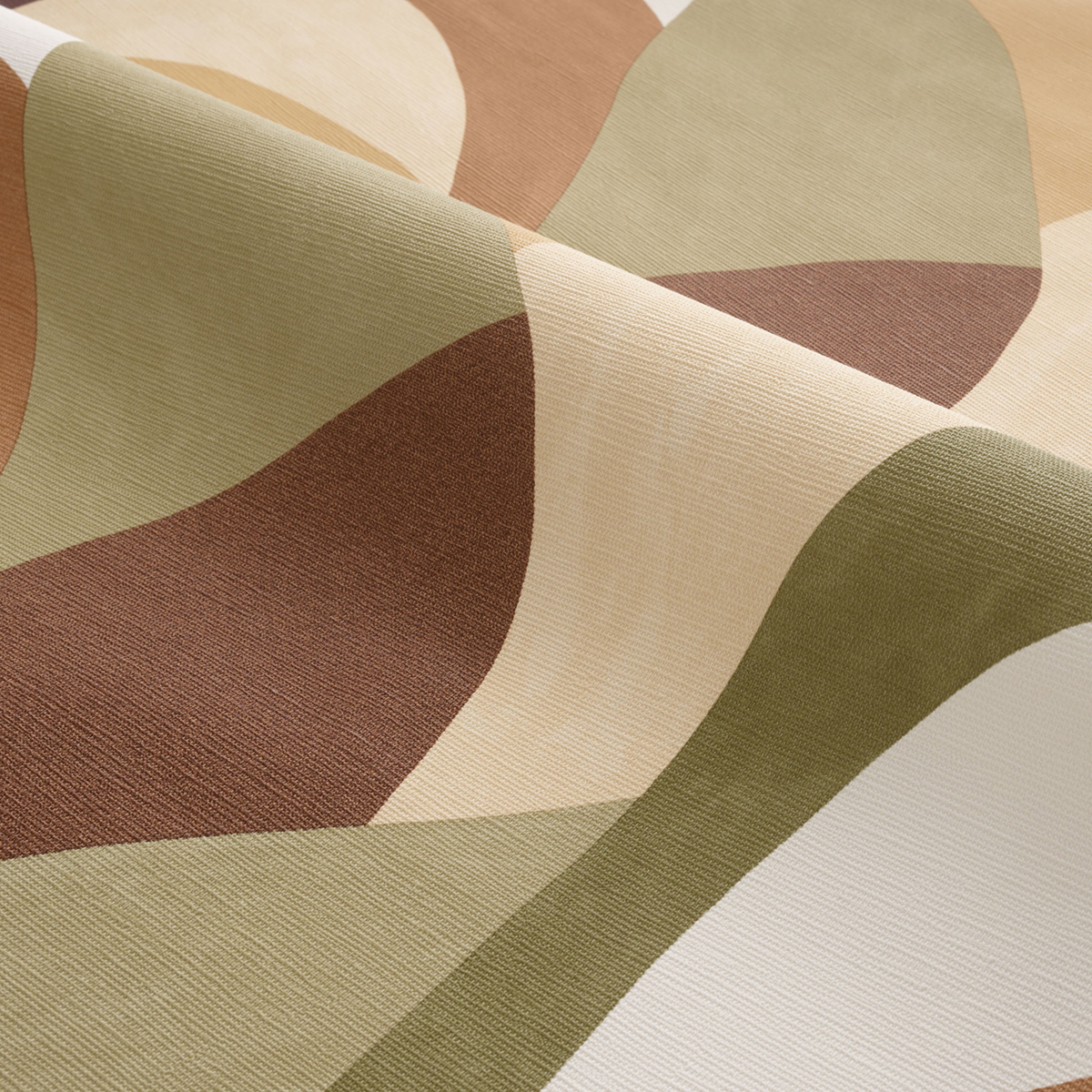 Papier peint Formes Contemporain Mandorla kaki terracotta- Terra Rossa de Casamance AMBV | Réf. CAS-76200202