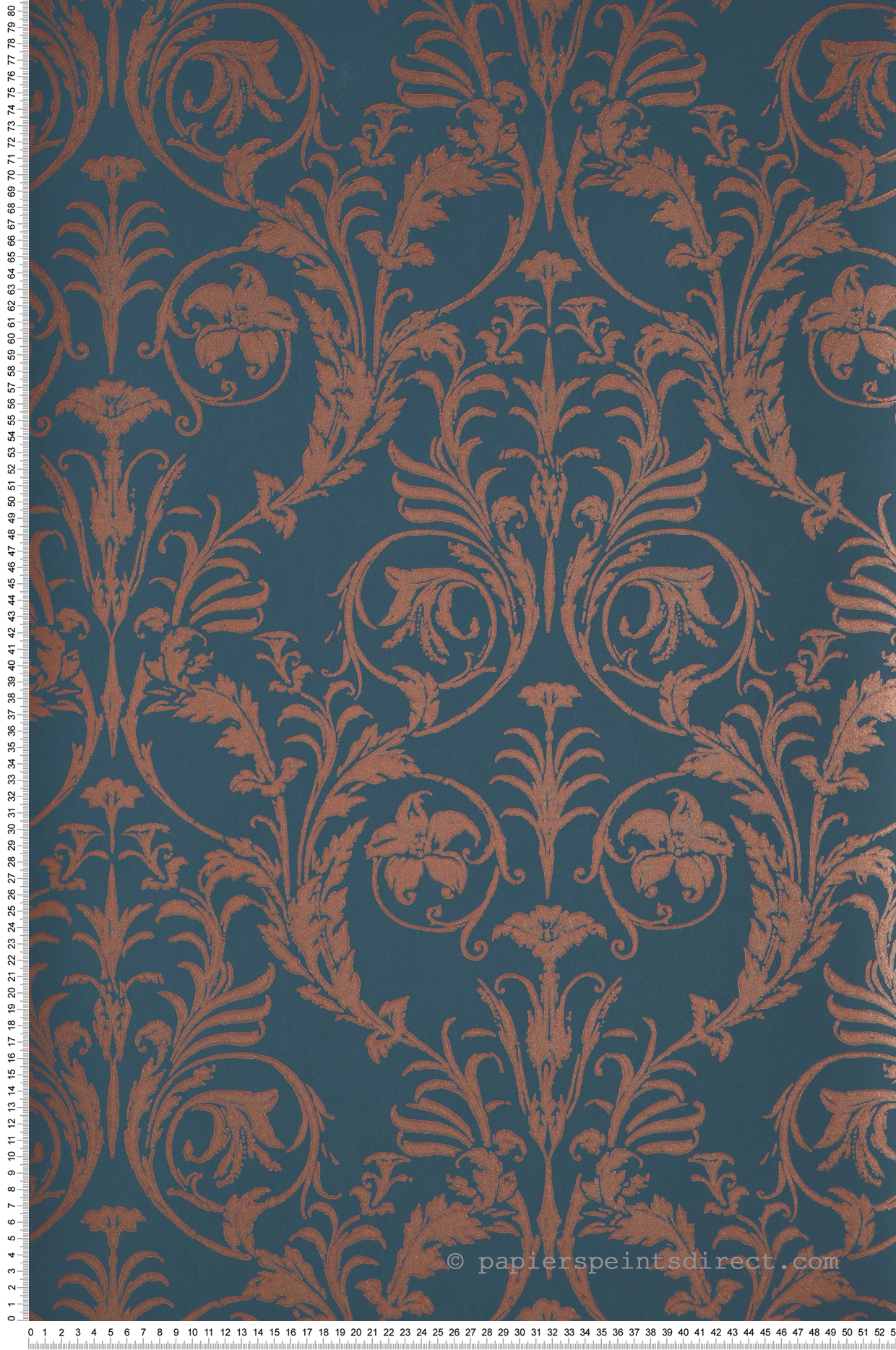 Papier peint Baroque Trianon bleu - Montsegur de Casadéco | Réf. MTSE86026564