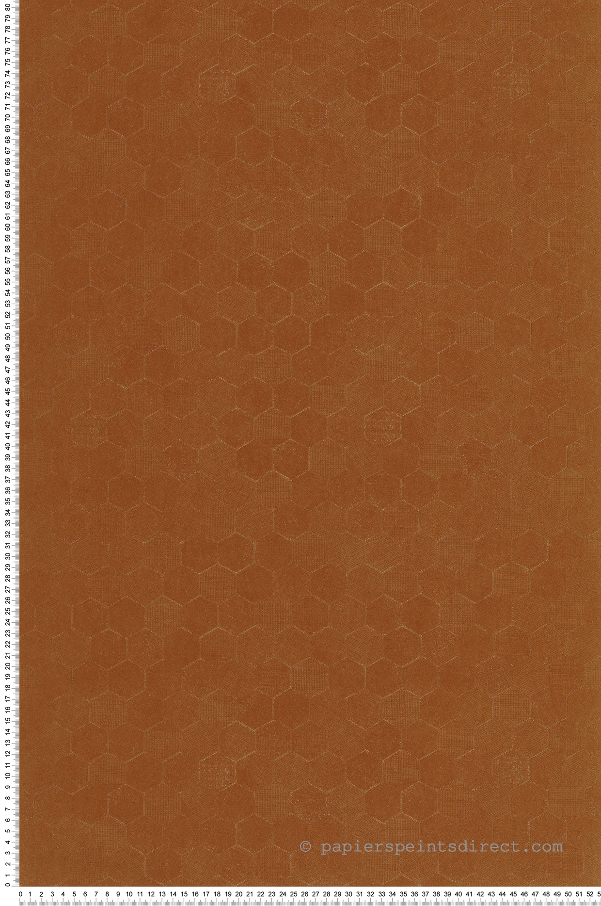 Papier peint Hexagone Meli terracotta doré - Solaris de Casadéco | Réf. SOLA201913000