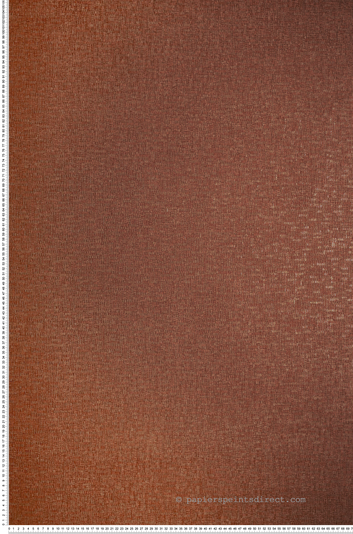 Papier peint Tissage Tessela rouille doré - Métal de Casamance | Réf. CAS-75043578