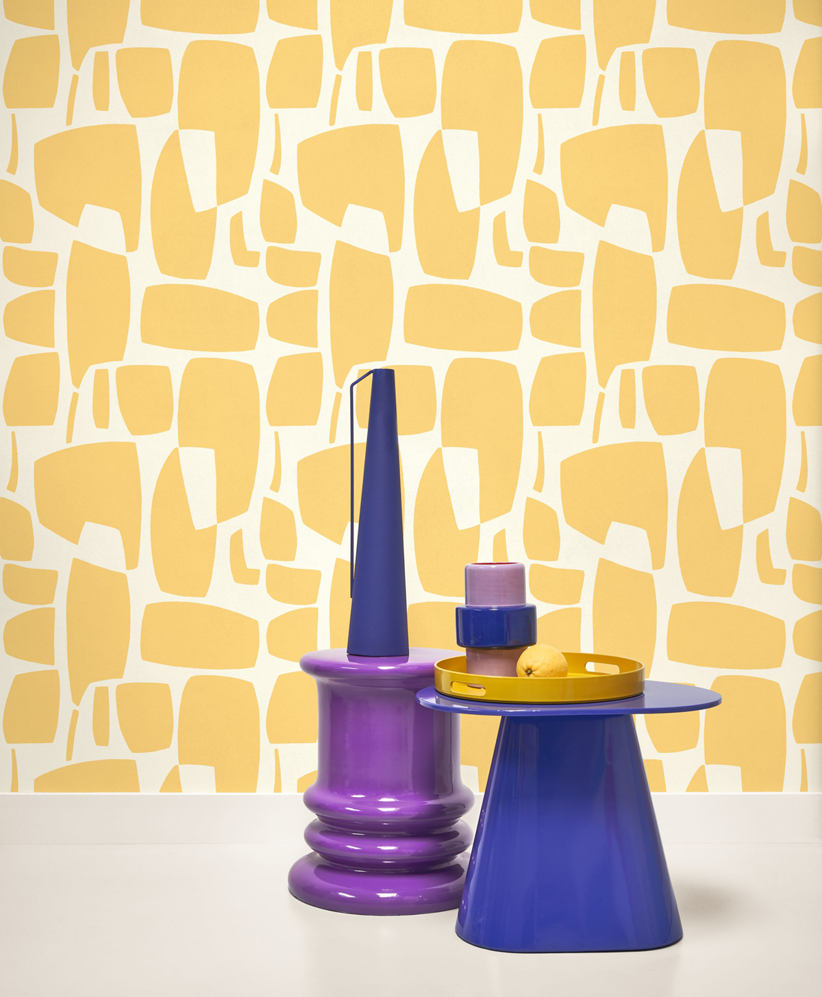 Papier peint Forme Géométrique Module jaune - Milano Sixties de Casadéco | Réf. MISI89382442