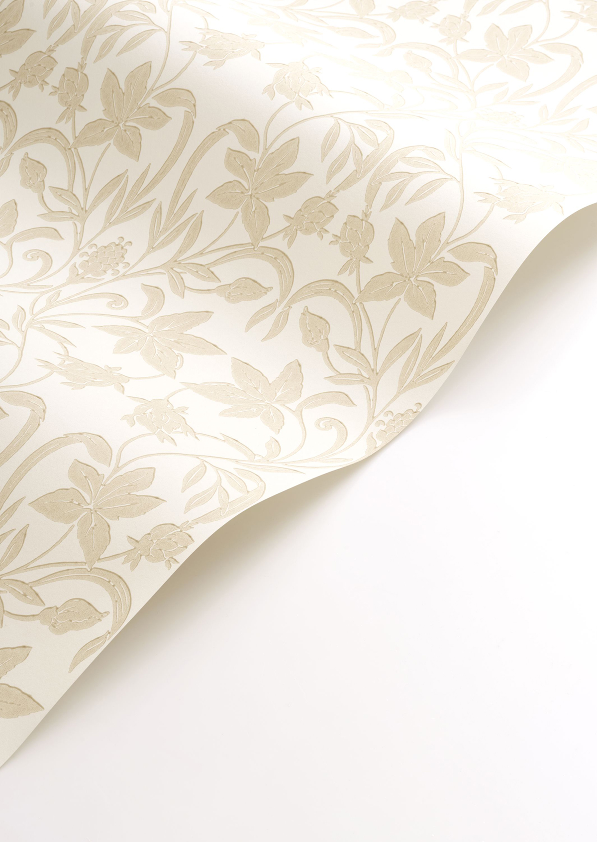 Papier peint Feuille Style Anglais Primrose beige blanc - Heritage de Casadéco AMBV | Réf. HETA201231022