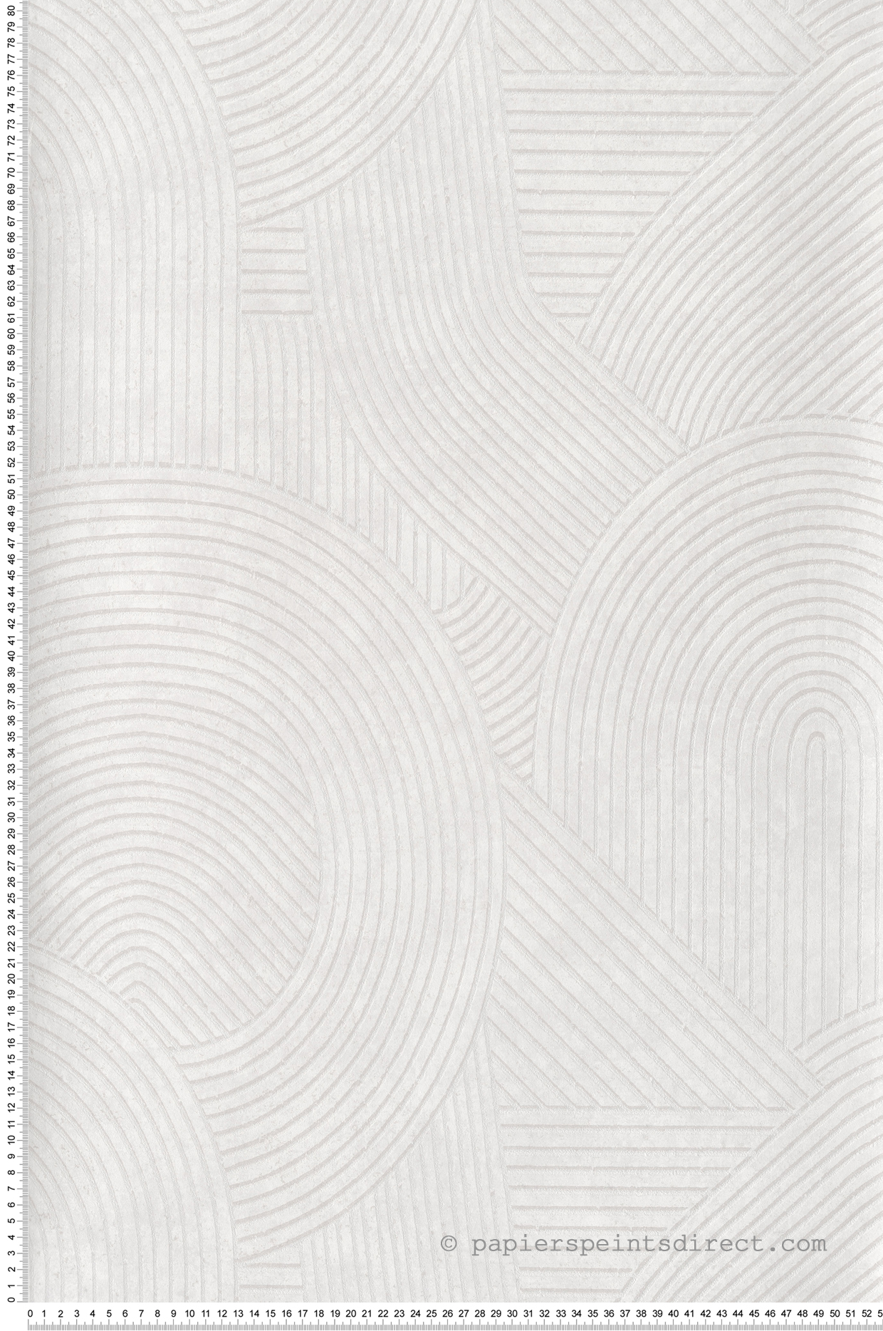 Papier peint Jardin des Pierres blanc polaire - Kyoto de Casadéco | Réf. KYTO88750213