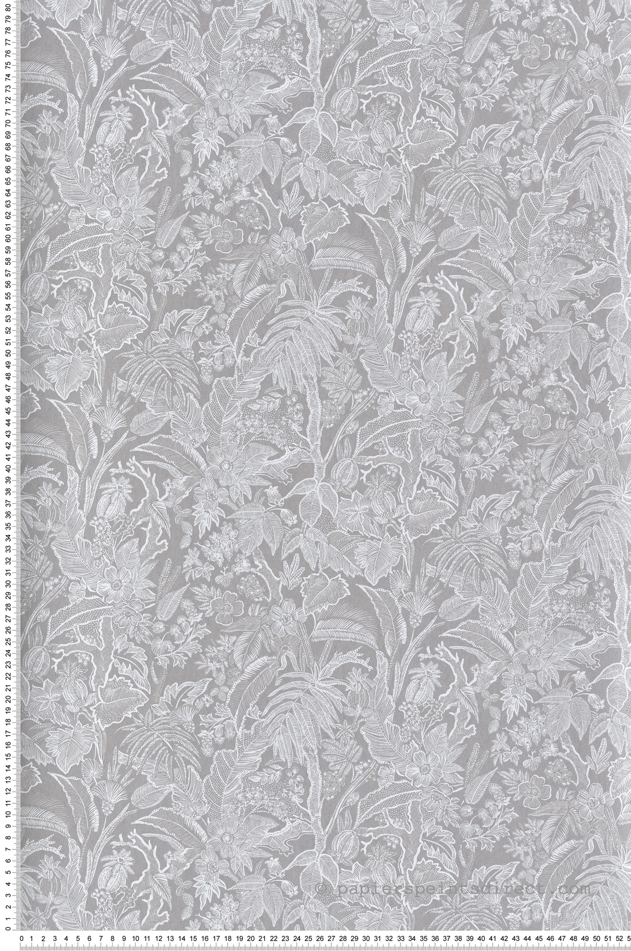 Papier peint Feuillage Onikar gris argenté - Summer de Masureel | Réf. MAS-SUM501