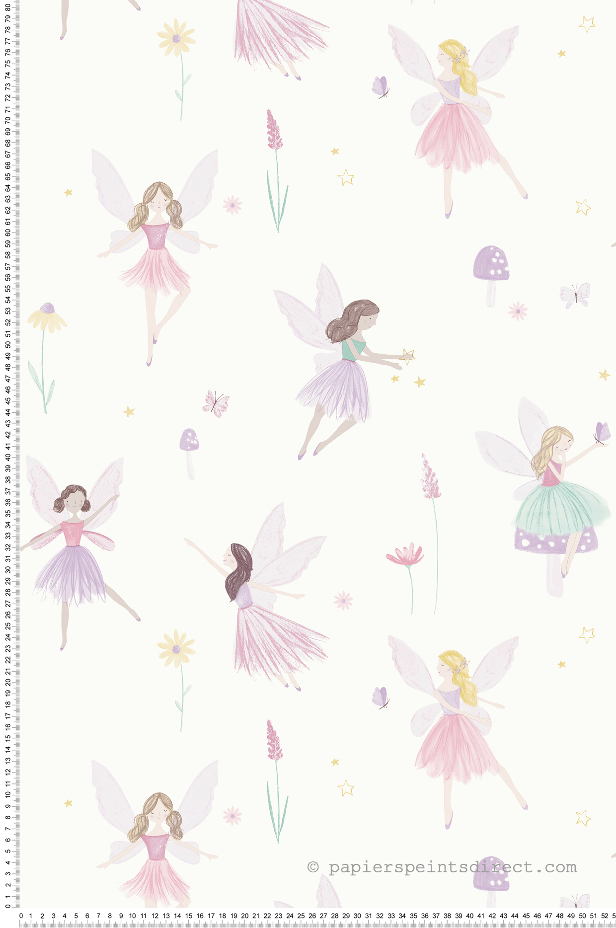 Papier peint Fée Enfant rose violet - Imagine de Lutèce | Réf. LTC-DL27563