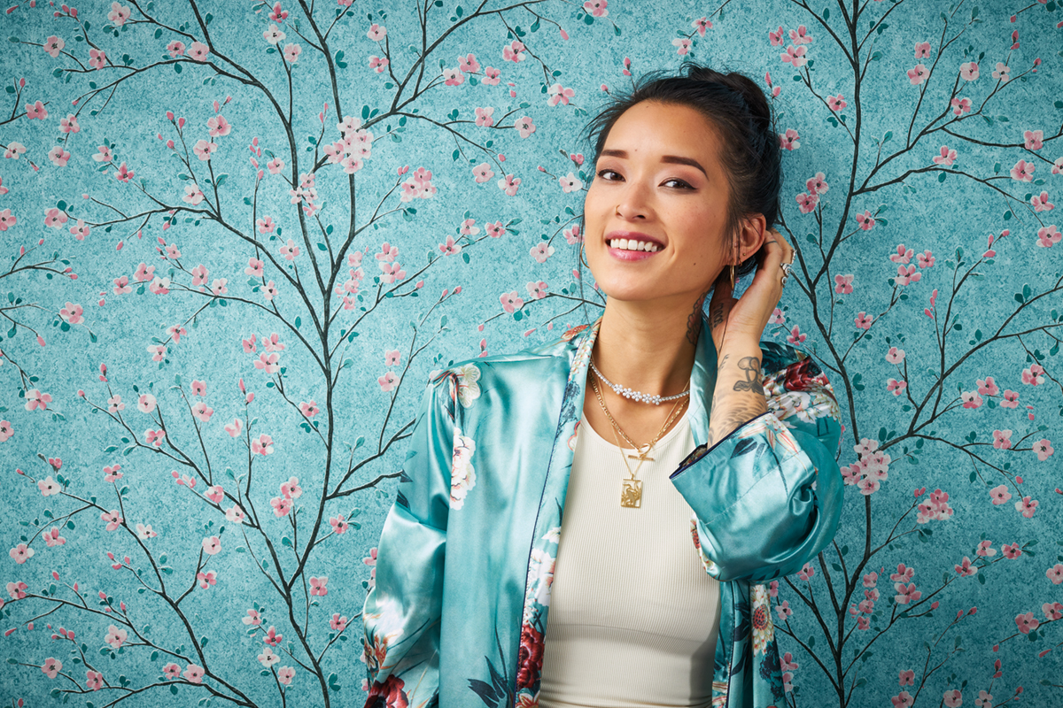 Papier peint Fleurs Cerisier bleu turquoise - Metropolitan Stories 2 d'AS Création | Réf. SP15561