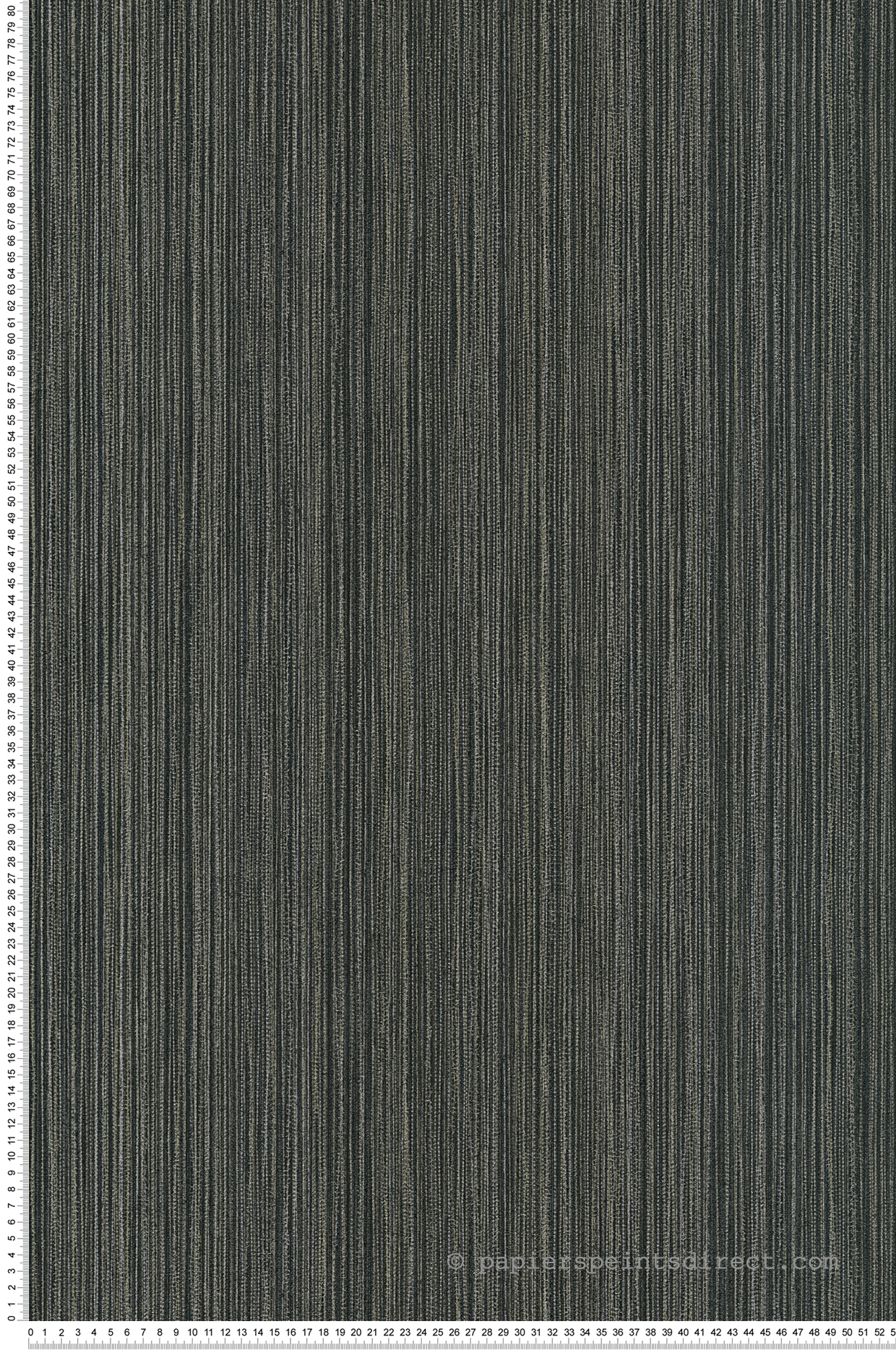 Papier peint Faux Uni Rayure noir argenté - The BOS d'A.S. Création | Réf. AS-388191