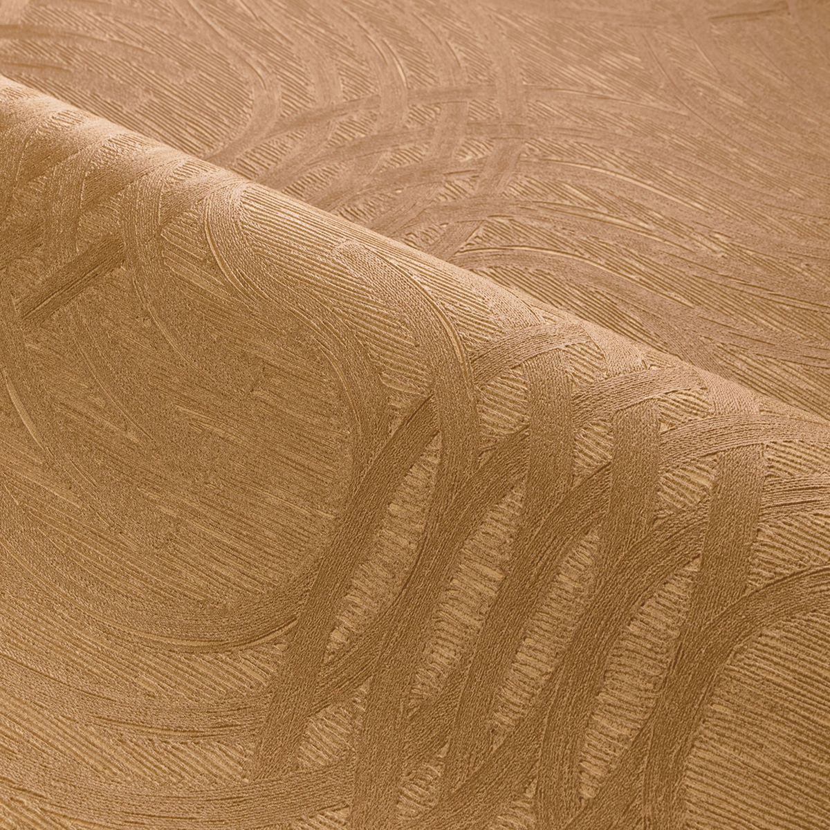 Papier peint Mouvement Auraria ambre - Métal de Casamance AMBV | Réf. CAS-75792344