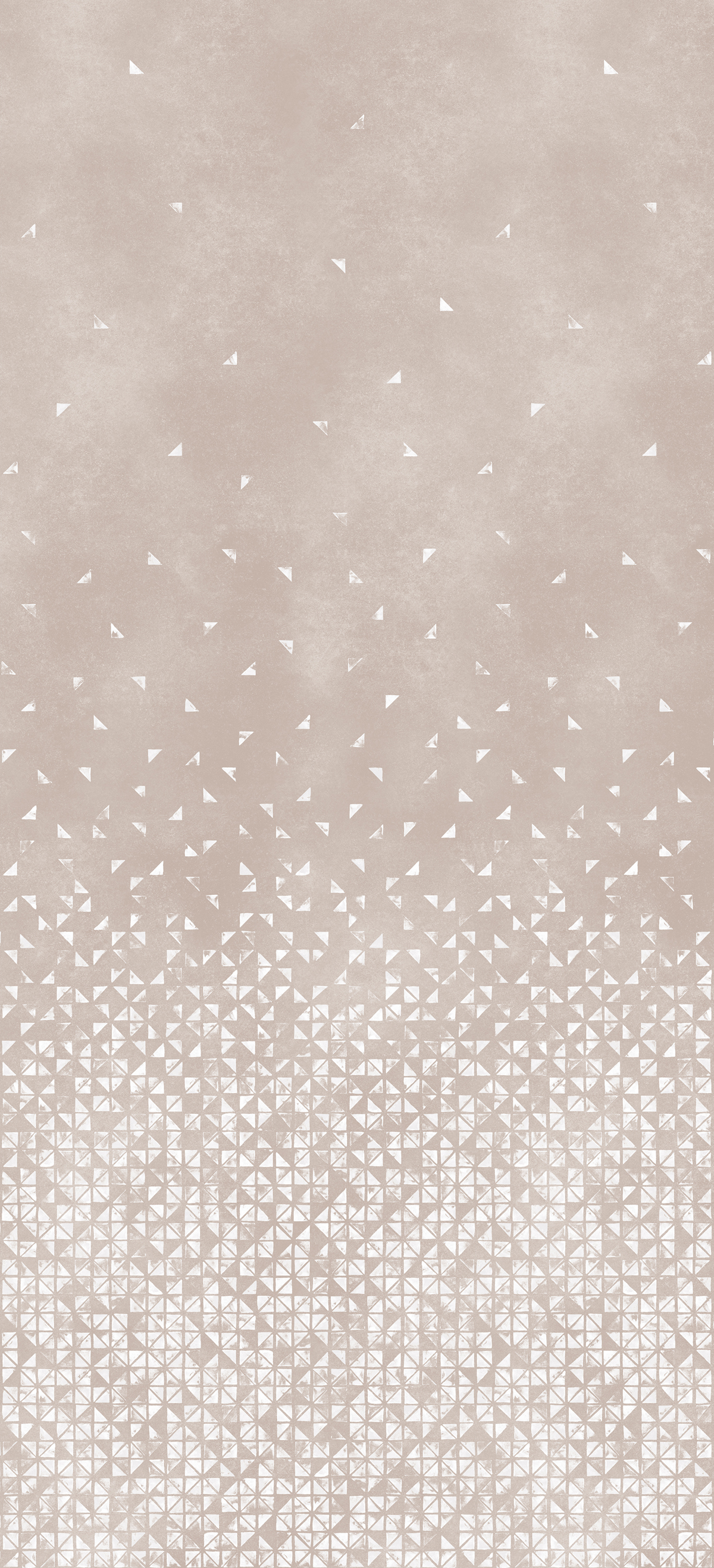 Papier peint panoramique Tangram Terracotta Blanc A - 1/2/3 - Isidore Leroy