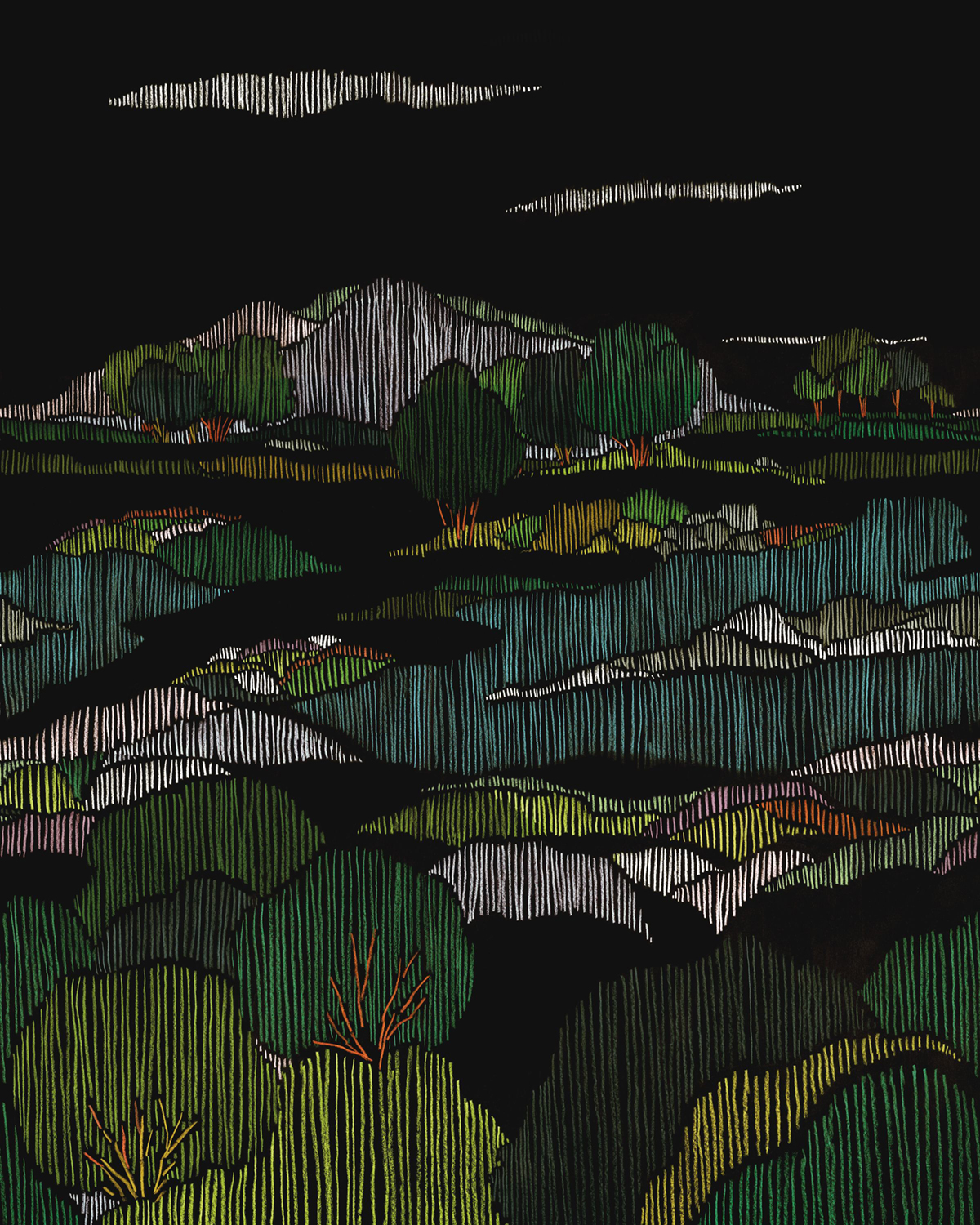 Papier peint panoramique Paysage Obscurité Végétale S multico 200X250 - Wonderwalls 2 de Casadéco | Réf. WDWD200049905