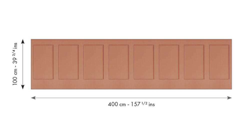 Papier peint Soubassement Moulure M terracotta - Reliefs de Casélio RAPPORT | Réf. RLF106368013