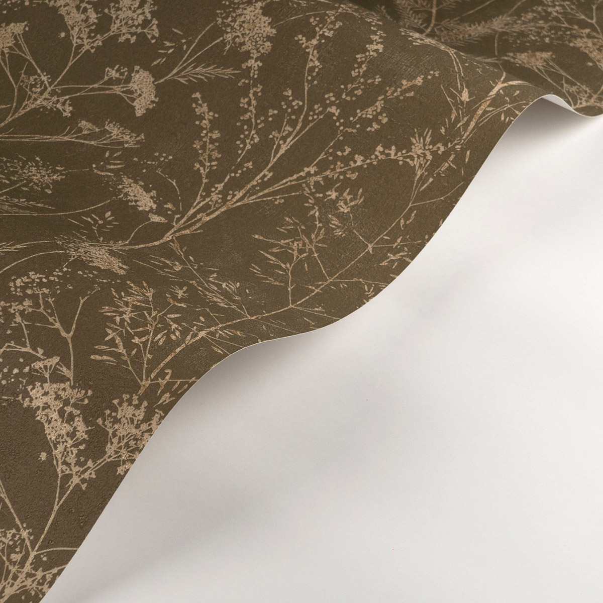 Papier peint Floral Prairie argile doré - Sentier des Dunes de Casadéco AMBV | Réf. SENT200957853