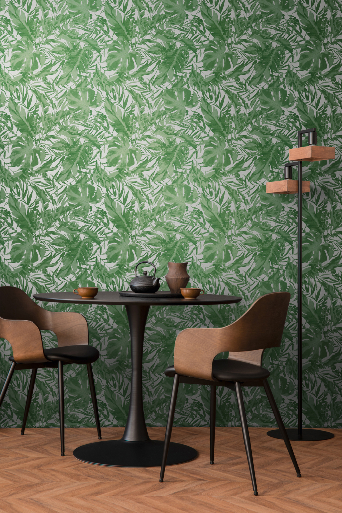 Papier peint Jungle Végétaux Earthlines vert - Cosmoliving d'A.S. Création AMB2 | Réf. AS-790634