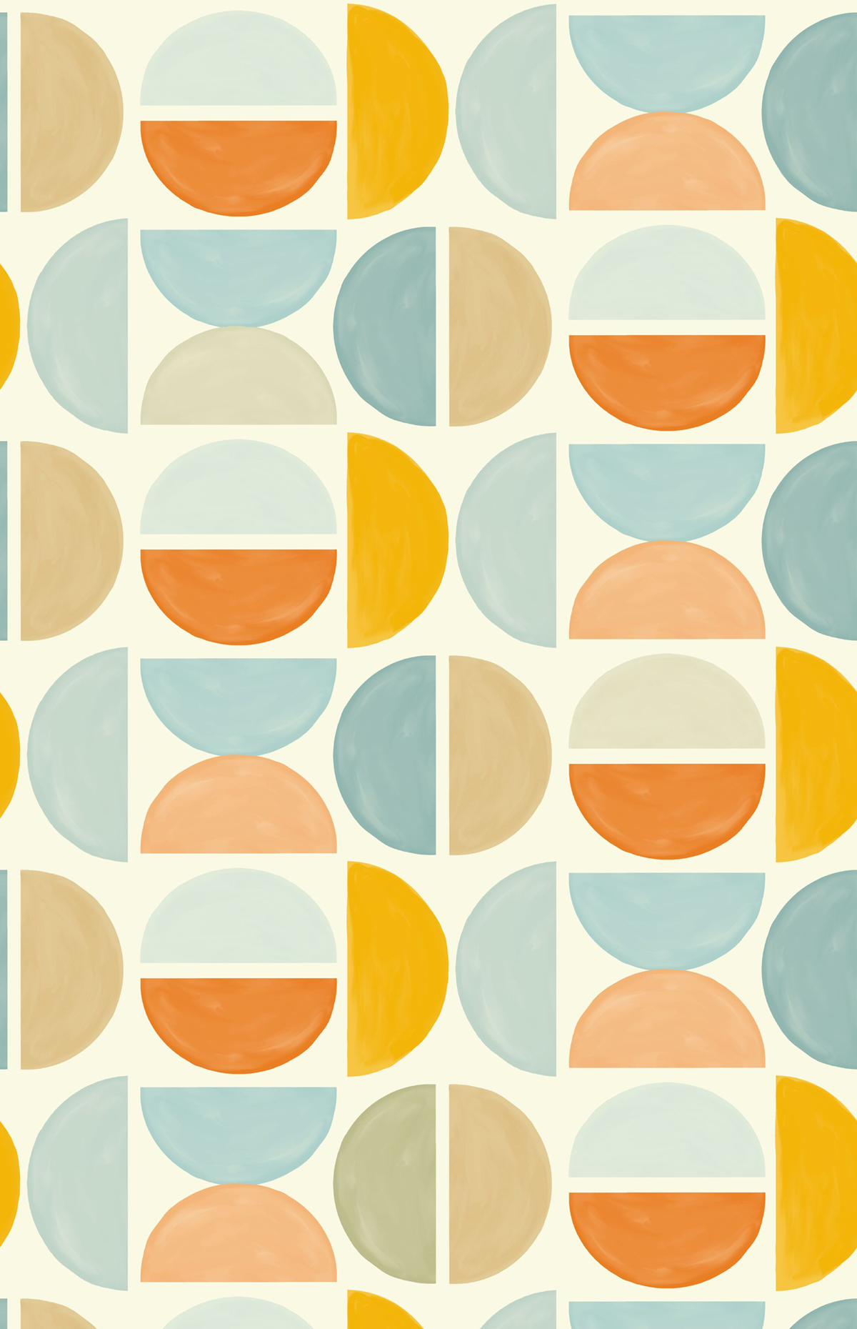 Papier peint panoramique Cercle Géométrique Joy multicouleurs - Happy Therapy de Casélio | Réf. HTH104220488