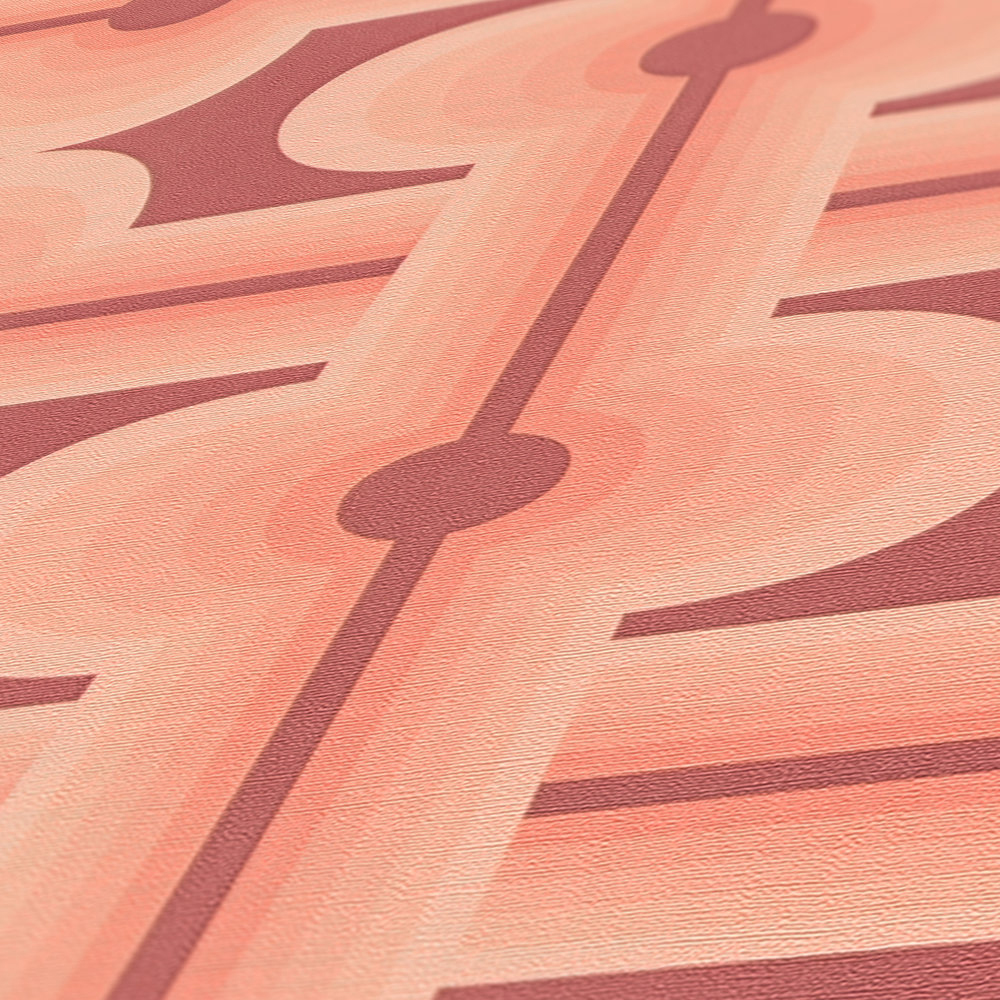 Papier peint Années 70 Graphique rose pourpre - Retro Chic d'A.S. Création AMB4 | Réf. AS-395332