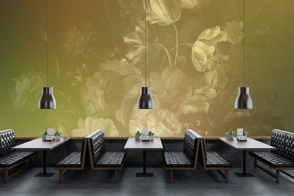 Papier peint panoramique Fleurs Pixel Dutch Pastel 2 - Référence DD114182 - Intissé 200g/m2 - Standard 400 x 270