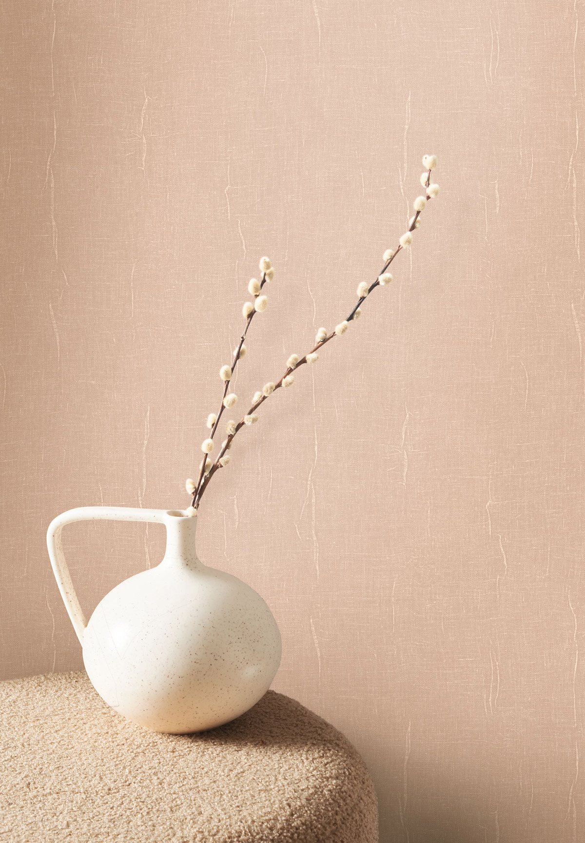 Papier peint Uni Etamine rose blush - Etamine de Casadéco | Réf. ETAM200254313