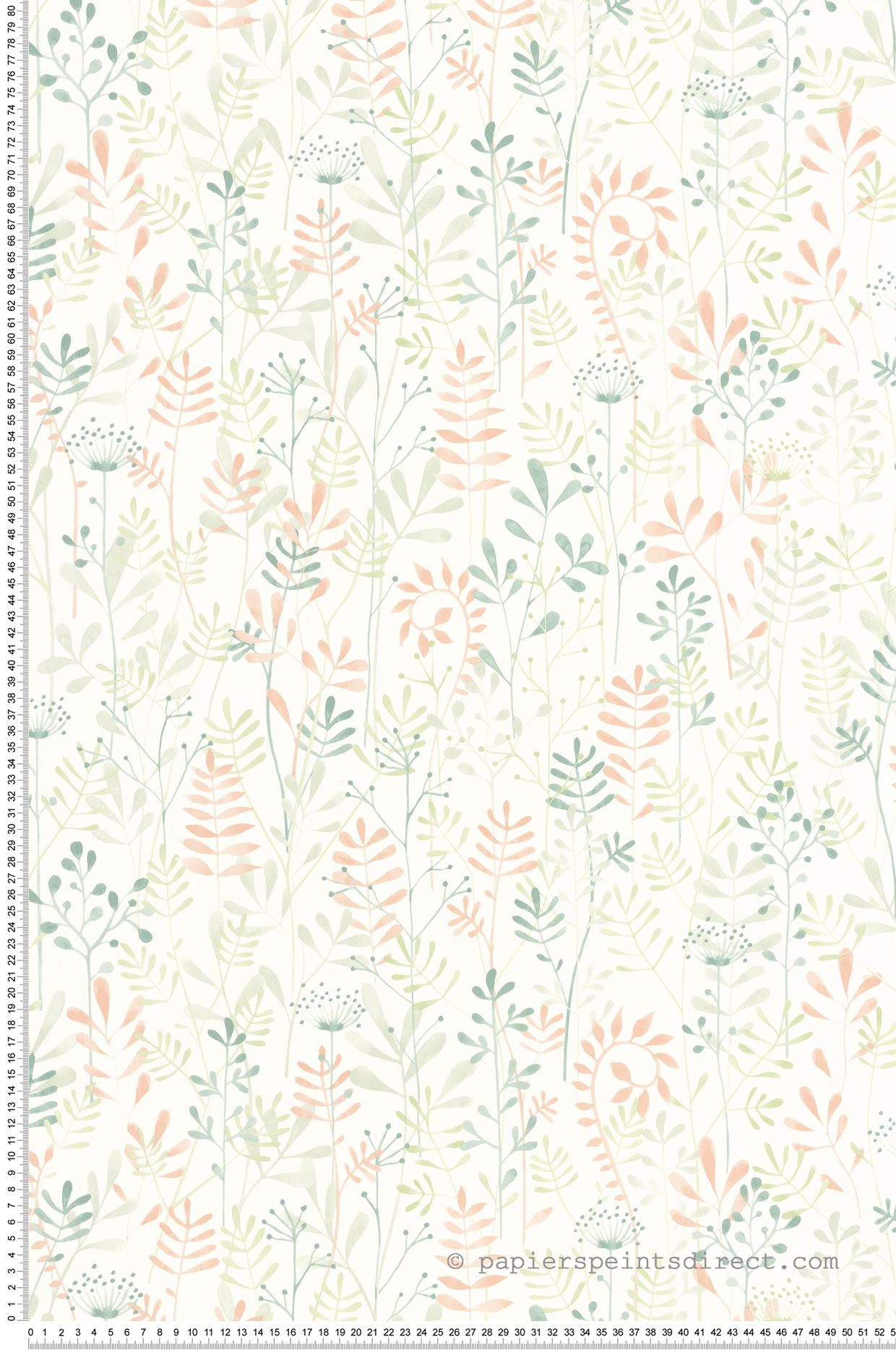 Papier peint Feuillage Enfantin vert amande rose - Once Upon A Time de Casadéco | Réf. OUAT88327742