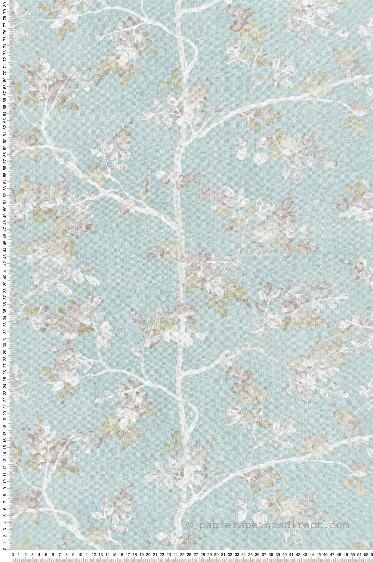 Papier peint Branches Arbre Feuillues céladon - Garden Party 2 de Montecolino | Réf. MC-8321