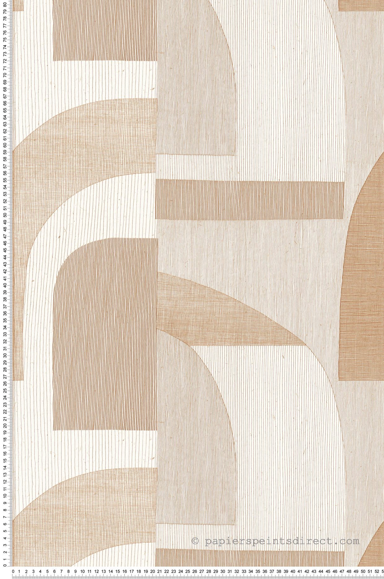 Papier peint Arche Gravure caramel - Abaca de Lutèce | Réf. LTC-51232007