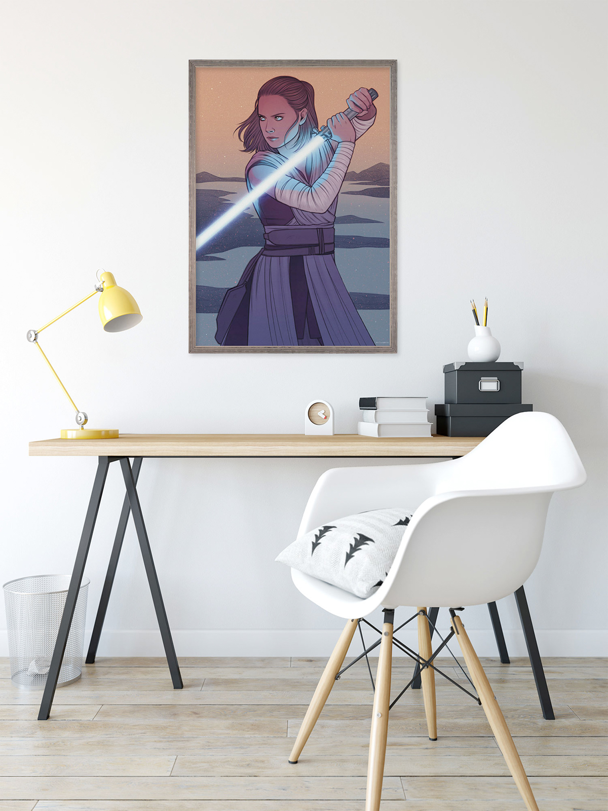 Affiche enfant Rey Skywalker Star Wars - Affiche décorative Komar Into Wonderland