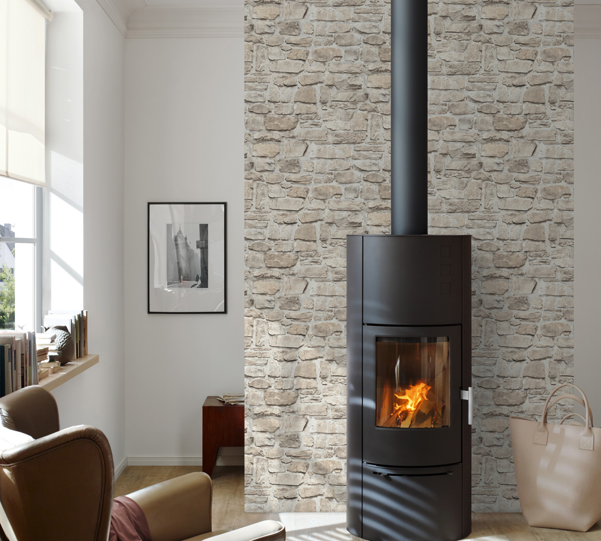 Papier peint Imitation Pierres gris - Elements 2 d'A.S. Création | Réf. AS-363702